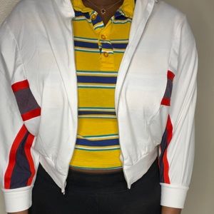 White cropped jacket